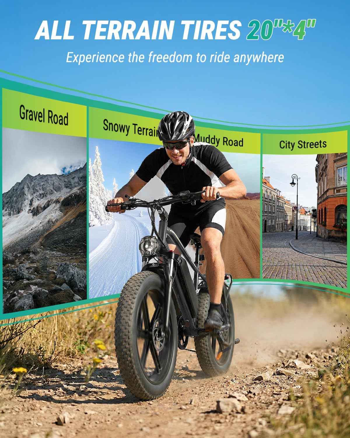 OUXI Electric Bike for Adults, 1000W Peak Electric Mountain Bicycle 48V13Ah
