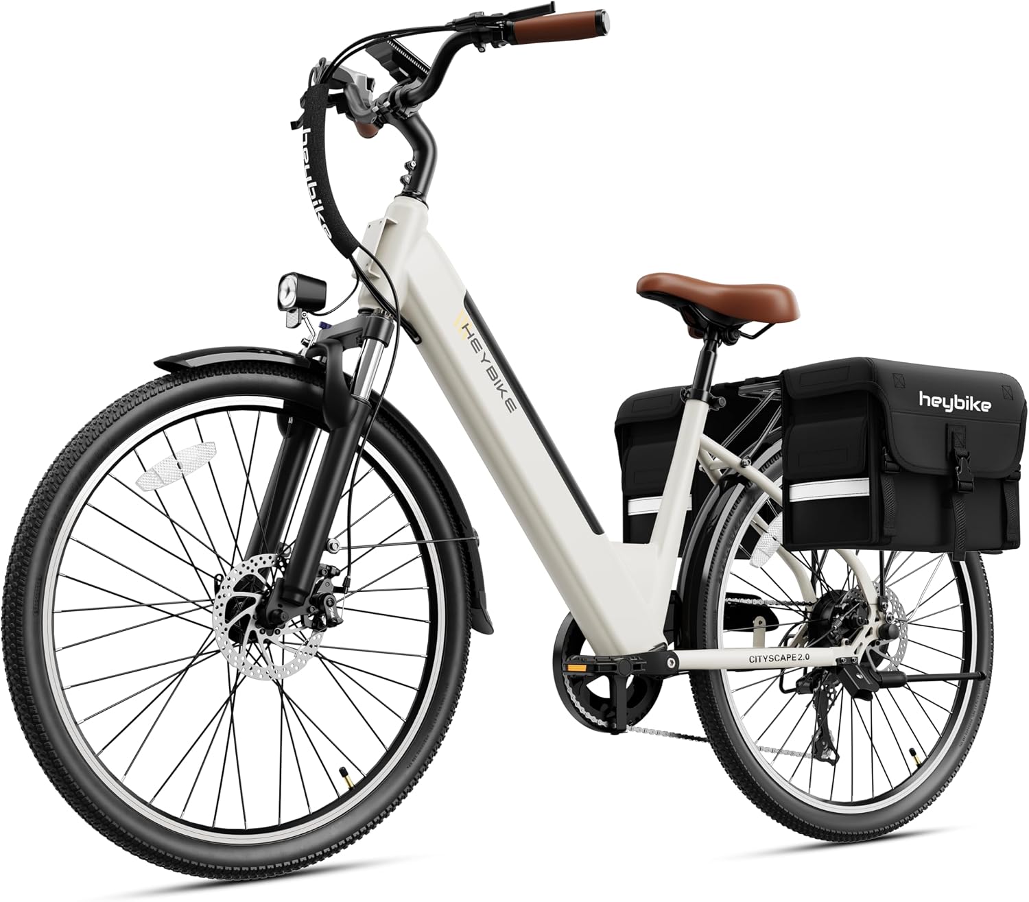 Heybike Cityscape 2.0 Electric Bike for Adults with 1000W Motor Peak,468Wh Removable Battery and up to 50Miles 24MPH,UL Certified 26" Electric Commuter Bike with 7-Speed and Front Suspension.
