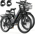 ASKGO Electric Bike for Adults with 1500W Peak Motor, 25MPH 65Miles Electric Mountain Bike with 48V 10AH Removable Battery, 26" Commuting Ebike with 7 Speeds Front Suspension