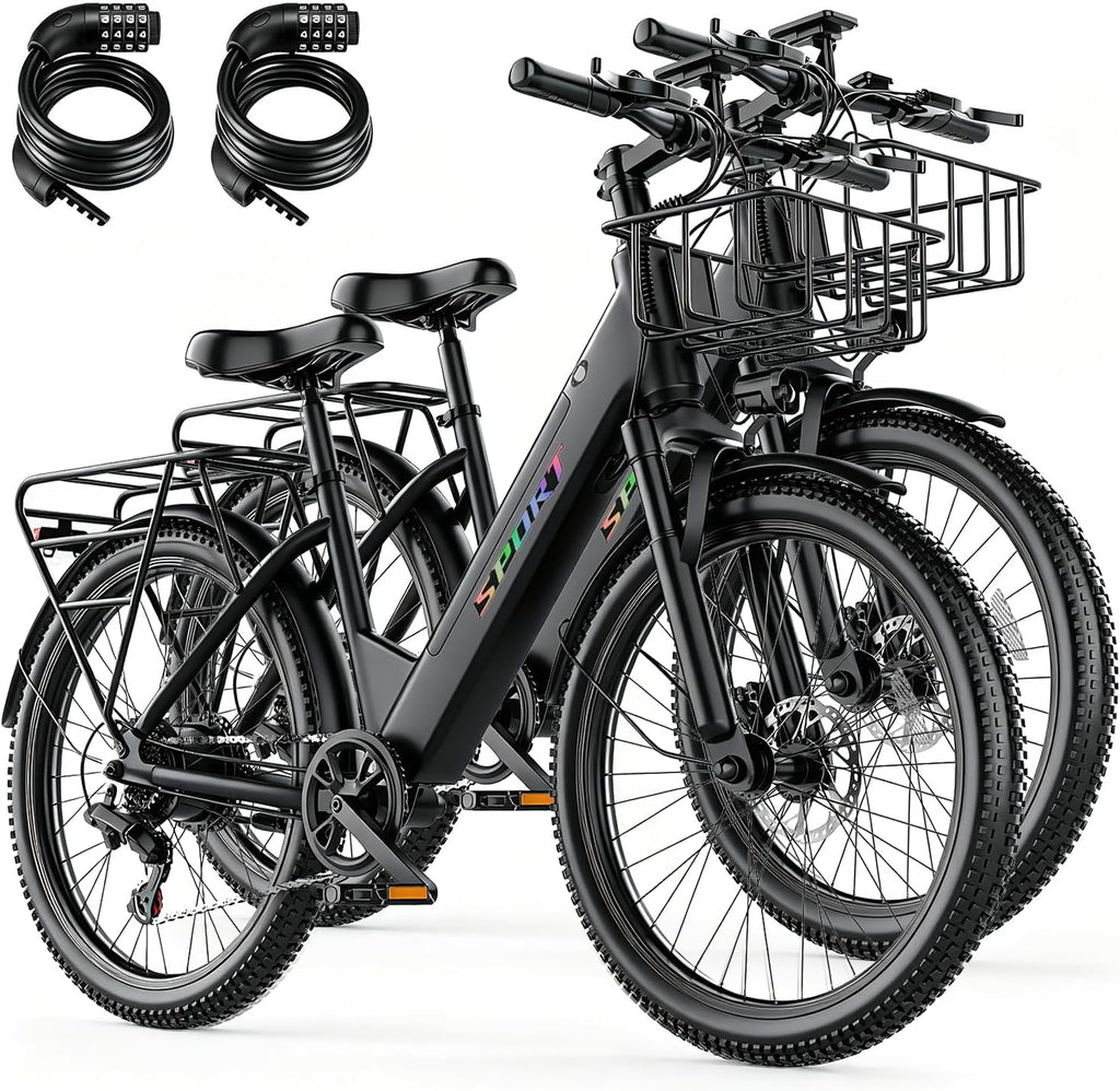 ASKGO Electric Bike for Adults - 1500W Peak Commuting E Bike with 25MPH & 65 Miles, 26" Fat Tire Mountain Ebike with 480Wh Large Battery, Dual Disc Brakes, 7 Speed Gearshift