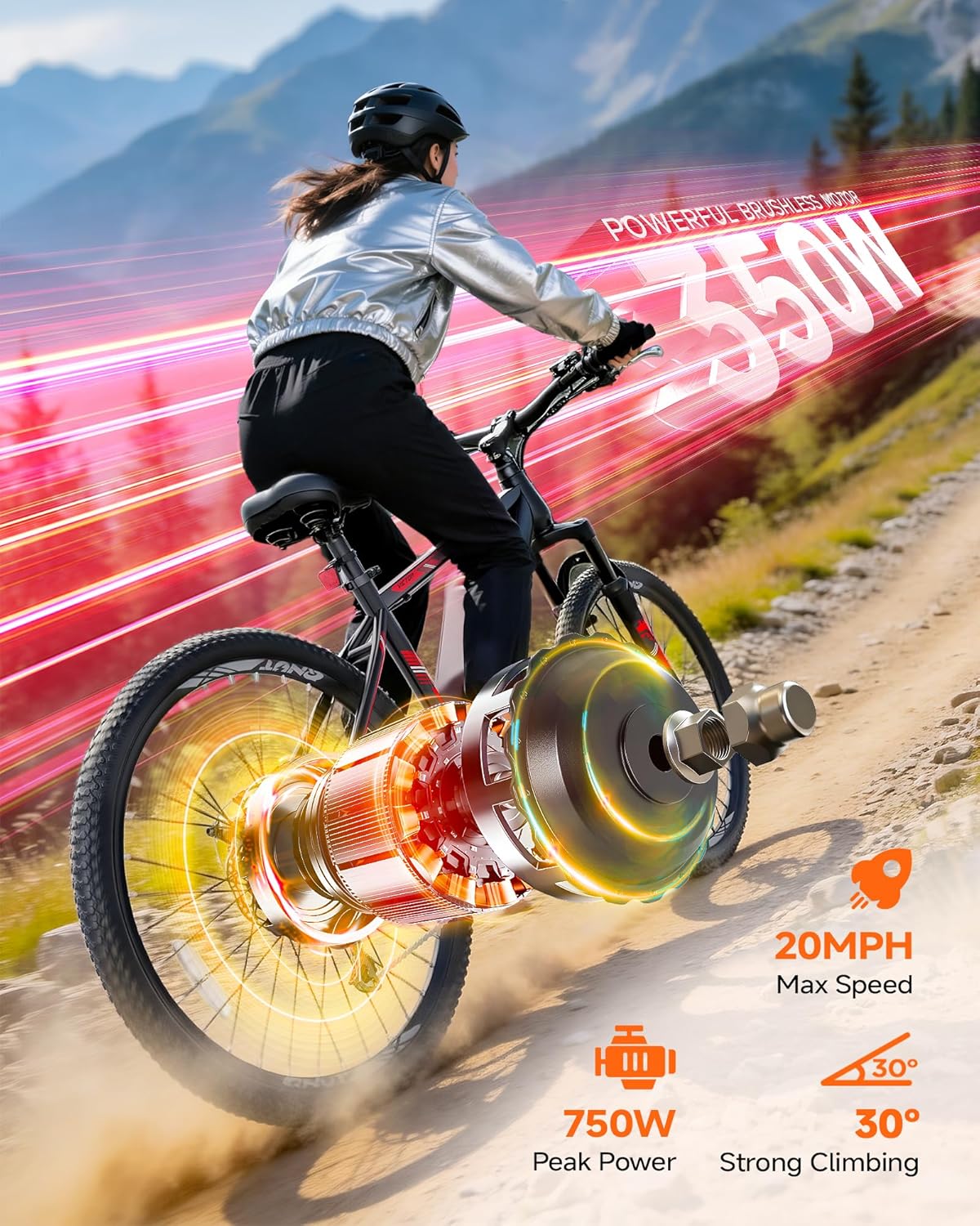 QNUT Electric Bike for Adults with Peak 1000W Motor 26" Victor Mountain Lightweight Ebike, 10.4Ah/7.8Ah Removable Battery Bicycle Up to 40-60 Miles E Bikes Commuter E-MTB for Teens Men Women, UL 2849