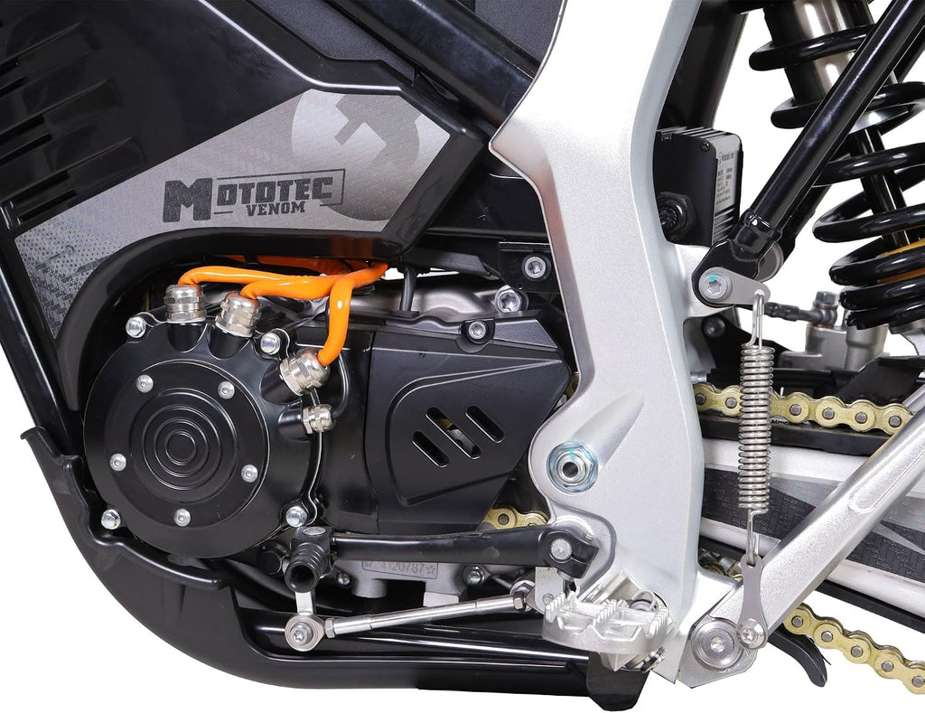 MotoTec Venom 72v 12000w Electric Dirt Bike Black | 72v