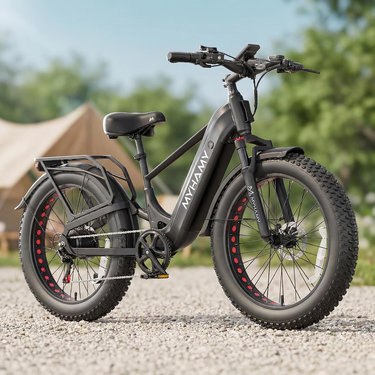 2000W Electric Bike, 35MPH Ebike for Adults 48V 18.5AH Removable Battery for 40-80 Miles, 24/26" Fat Tires Full Suspension for Off Road Commuting