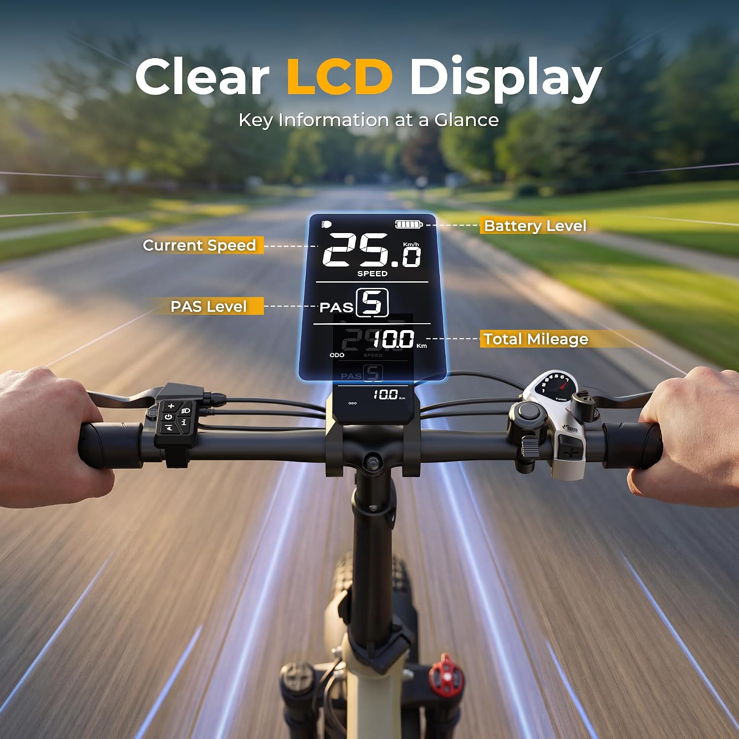 VARUN Electric Bike- 1000W Peak Motor, 25MPH 48V13 Ah Hidden& Removable Battery, 20"x4.0" Fat Tire, 7-Speed E-Bike with Front/Dual Suspension – Foldable Mountain Ebike for Adults, Certified by UL2271