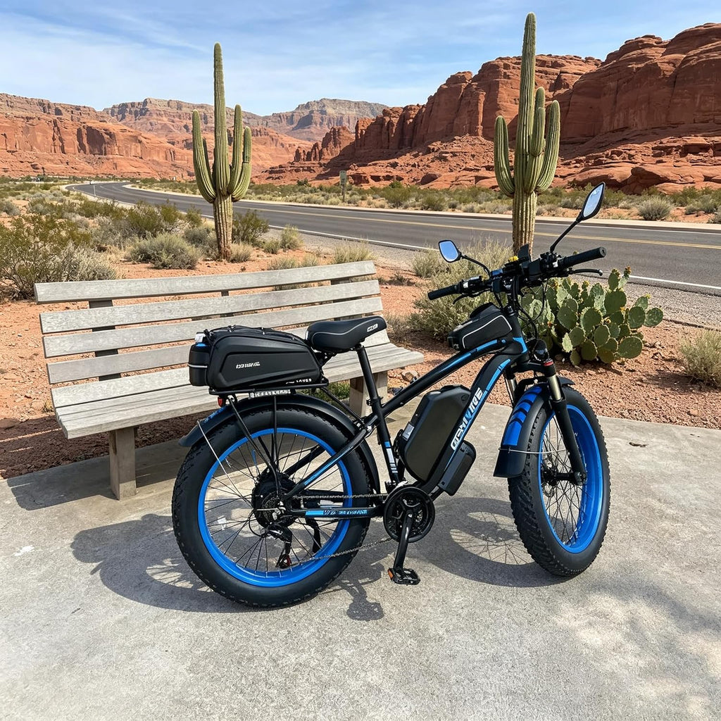 Ebike for Adults Electric, 52V 19.2Ah/32Ah, Peak 2000W/3000W/6000W E-Bicycle, 36/40/45 M P H, 70 /100Miles, Off Road Snow Mountain E-Bike, Hydraulic Disc Brake, 24"/26" Fat Tire E-Bike UL2849 by SGS