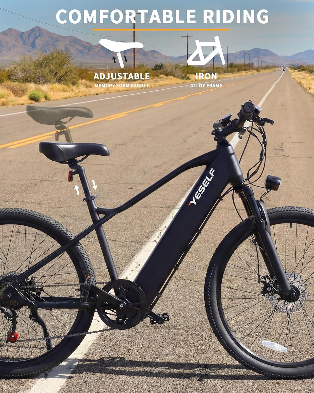 Vintage Electric Bike for Adults, 62.5/74 Miles 20 MPH Commuting Ebike, 750W Peak Mountain E Bike with 12/15.6Ah UL 2849 Certified Battery, 26“ Men Women EBike with Front/Full Suspension