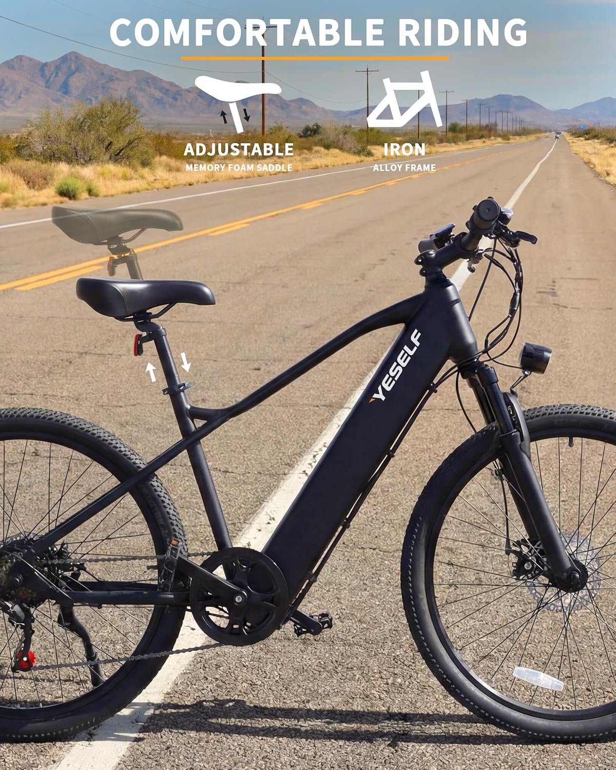 Vintage Electric Bike for Adults, 62.5/74 Miles 20 MPH Commuting Ebike, 750W Peak Mountain E Bike with 12/15.6Ah UL 2849 Certified Battery, 26“ Men Women EBike with Front/Full Suspension