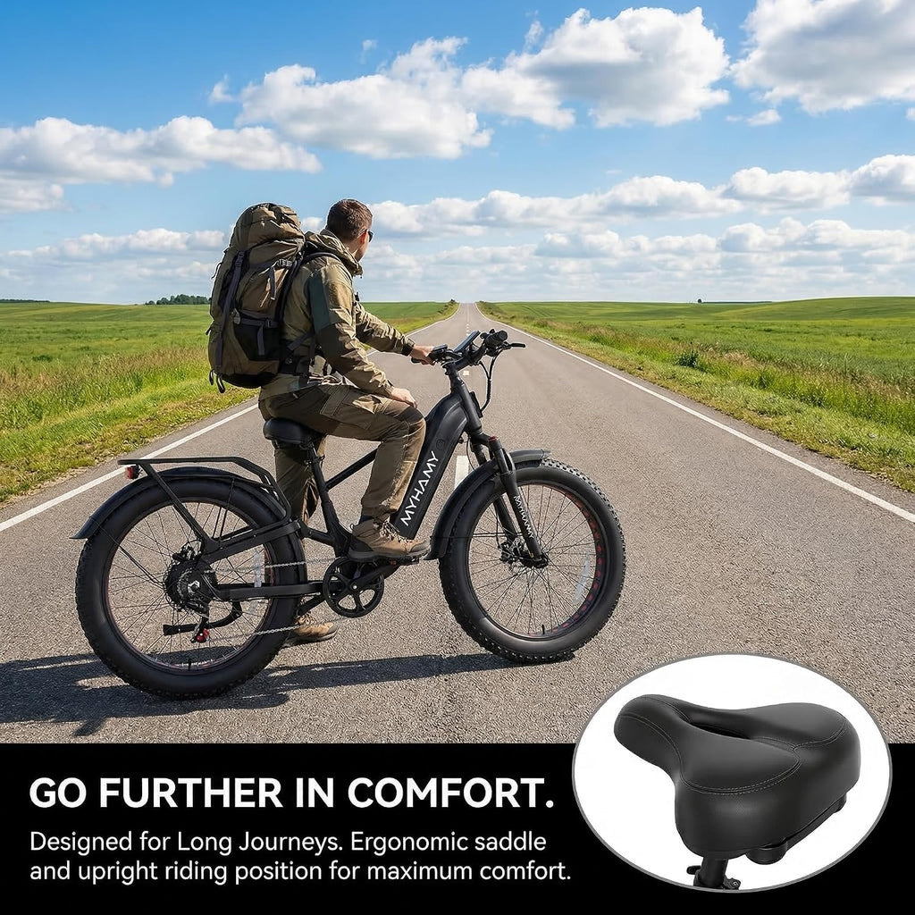 2000W Electric Bike, 35MPH Ebike for Adults 48V 18.5AH Removable Battery for 40-80 Miles, 24/26" Fat Tires Full Suspension for Off Road Commuting