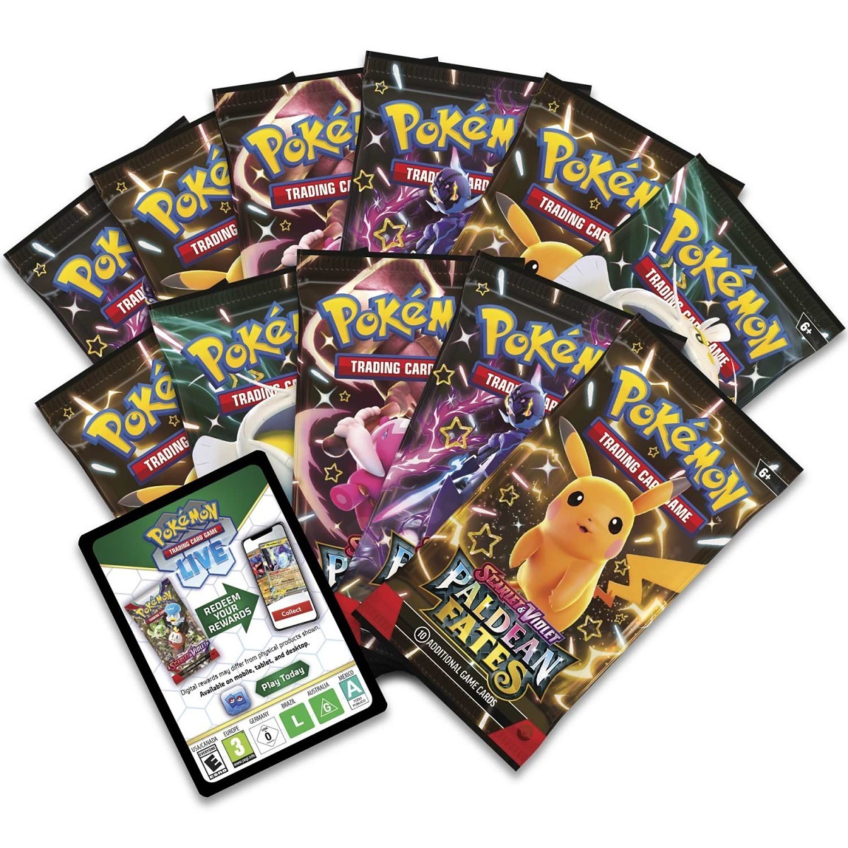 Pokémon TCG Scarlet & Violet Paldean Fates Pokémon Center Elite Trainer Box – 11 Booster Packs & Exclusive Shiny Mimikyu Promos
